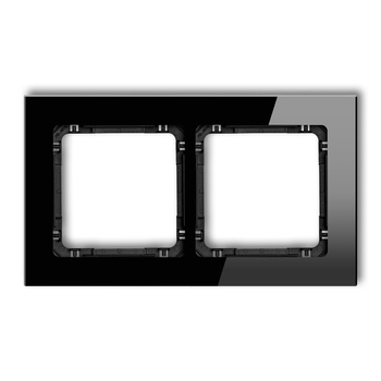 KARLIK DECO 12-12-DRG-2 Ramka uniwersalna podwójna - szkło (ramka: czarna; spód: czarny)