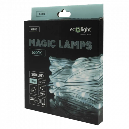 PLASTROL Lampki T-01097 Magiczne lampki 300 led 6500K 30m DC5V