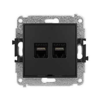 KARLIK ICON 12IGKBO-8  Gniazdo komputerowe podwójne 2xRJ45