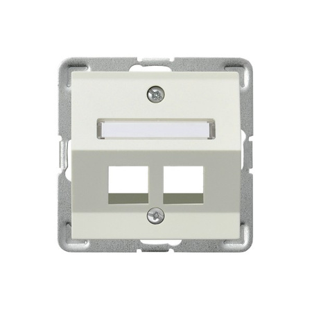 OSPEL IMPRESJA GPK-2YS/p/27 Obudowa gniazda podwójnego Keystone skośna