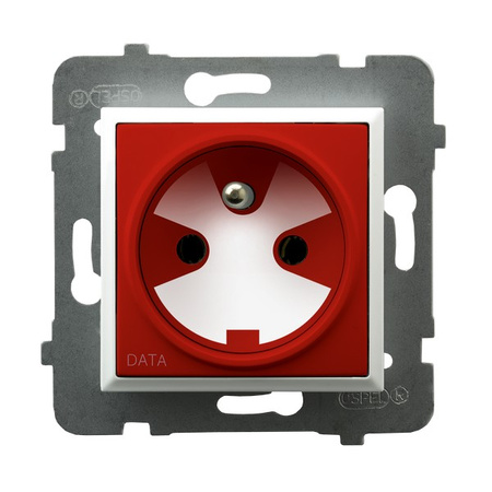 Ospel aria gpg-1uzk/m/00/22 Gniazdo pojedyncze z uziemieniem DATA z kluczem uprawniającym