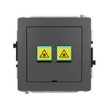 KARLIK DECO 28DGOPBO-2 Gniazdo światłowodowe optyczne podwójne  bez pola opisowego