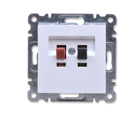 Hager wl3310 gniazdo głośnikowe pojedyncze białe