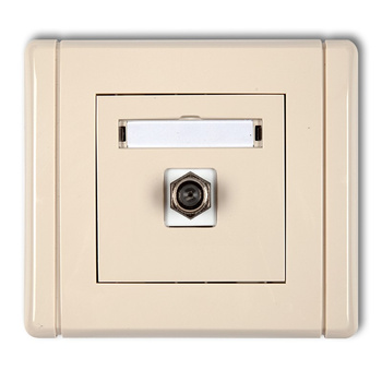 KARLIK FLEXI 1FGF-1  Gniazdo antenowe pojedyncze typu F (SAT) niklowane