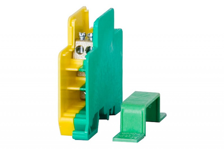F-ELEKTRO F2.0124 Blok rozdzielczy jednobiegunowy 60A-korpus żół/zie