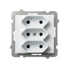 OSPEL SONATA GP-3R/m/00 Gniazdo potrójne EURO biały