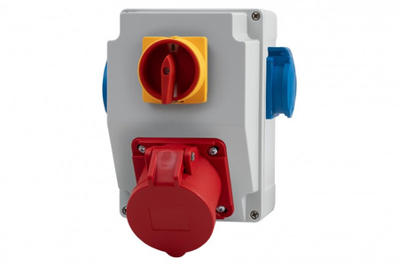 F-ELEKTRO Rozdzielnica RS-KOMBI gniazda 16A 5p, 2x230V, 0/1 F3.1889