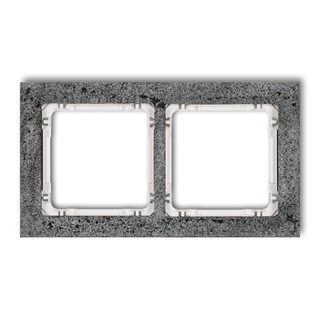 KARLIK DECO 11-0-DRB-2 Ramka uniwersalna podwójna - beton (ramka: antracytowa; spód: biały)