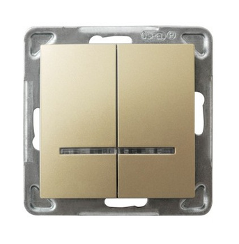 OSPEL IMPRESJA ŁP-2YS/m/28 Łącznik świecznikowy z podświetleniem złoto