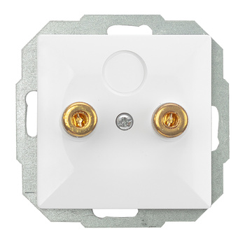 Gniazdo głośnikowe Pearl, PT-2PG, biały