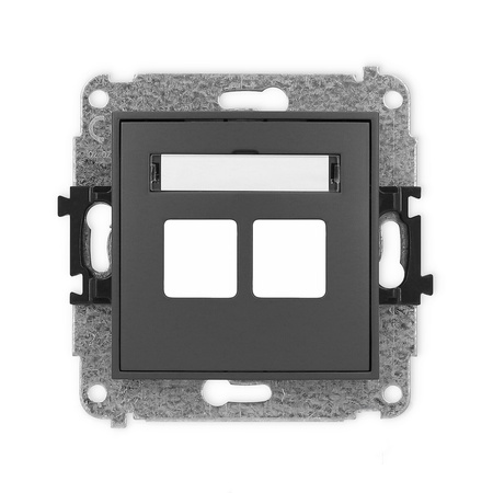 KARLIK ICON 28IGM-2P  Gniazdo multimedialne podwójnego bez modułu (standard Keystone)