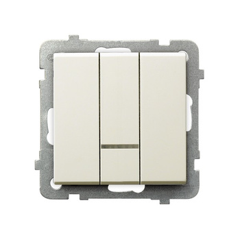 OSPEL SONATA ŁP-13RS/m/27 Łącznik potrójny z podświetleniem