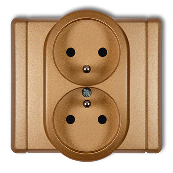 KARLIK FLEXI 8FGP-2zp  Gniazdo podwójne z uziemieniem 2x(2P+Z) (przesłony torów prądowych)