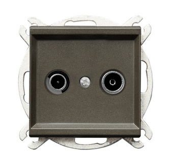 OSPEL SONATA GPA-RK/m/40 Gniazdo RTV końcowe czekoladowy