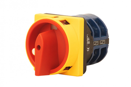 F-ELEKTRO F3.1085 Wyłącznik 16A 0/1 3P tablicowy zamykany żół-czerw.