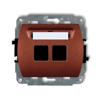 KARLIK TREND 9GM-2P  Gniazdo multimedialne podwójnego bez modułu (standard Keystone)