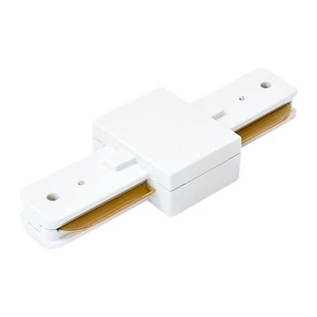 Łącznik prosty do szynoprzewodów, biały