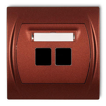 KARLIK LOGO 9LGM-2P  Gniazdo multimedialne podwójne bez modułu (standard Keystone)
