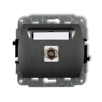 KARLIK TREND 11GF-1  Gniazdo antenowe pojedyńcze  typu F (SAT) niklowany