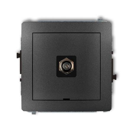 KARLIK DECO 11DGFBO-1  Gniazdo antenowe pojedyńcze  typu F (SAT) niklowany