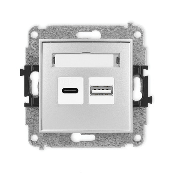 KARLIK MINI 7MCUSB-8  Ładowarka USB podwójna  USB C + USB A