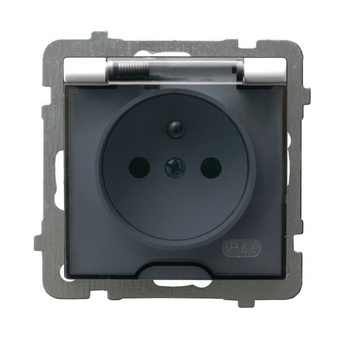 Ospel as GPH-1GZ/m/00/d Gniazdo bryzgoszczelne z uziemieniem IP-44 wieczko przezroczyste