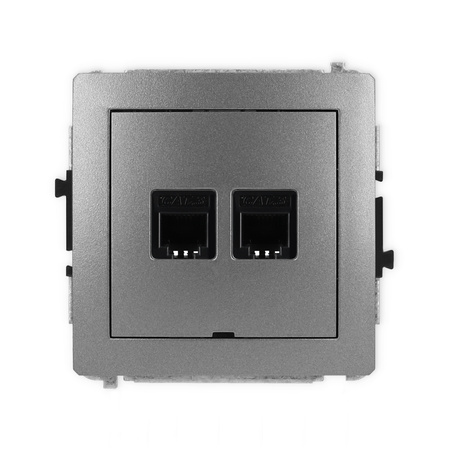 KARLIK DECO 11DGTBO-2 Gniazdo telefoniczne podwójne 2xRJ11