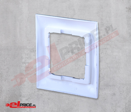 Simon 54 dr1/43 ramka pojedyńcza srebrna 1 krotna