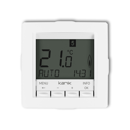 KARLIK DECO DRT-3.1 Mechanizm uniwersalnego elektronicznego tygodniowego regulatora temperatury (podświetlenie białe)