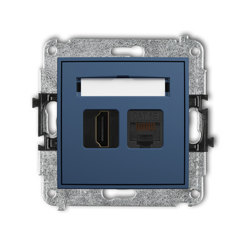 KARLIK ICON 64IGHK Mechanizm gniazda pojedynczego HDMI 2.0, 4K + gniazda komp. poj. 1xRJ45, kat. 5e, 8-stykowy