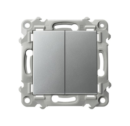 OSPEL SZAFIR ŁP-17Z/m/18 Łącznik podwójny zwierny srebro