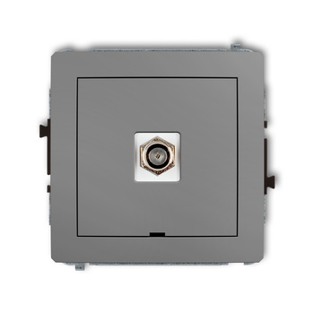 KARLIK DECO 27DGFBO-1  Gniazdo antenowe pojedyńcze  typu F (SAT) niklowany