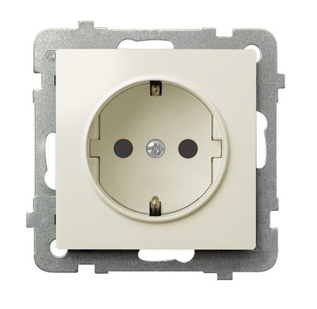 Ospel impresja GP-1YS/m/27 Gniazdo pojedyncze z uziemieniem schuko