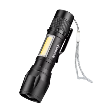 LATARKA LED ZOOM AKU 5W XPE+ COB+ ETUI