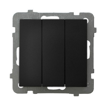 OSPEL AS ŁP-24G/m/33 Łącznik potrójny zwierny czarny mat