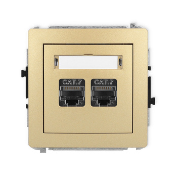 KARLIK DECO 29DGK-10  Gniazdo komputerowe podwójne 2xRJ45