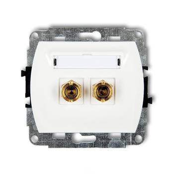 KARLIK TREND GG-3  Gniazdo głośnikowe pojedyńcze (typu banan - czerwony i czarny