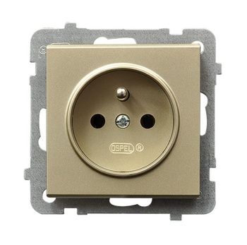 OSPEL SONATA GP-1RZ/m/39 Gniazdo pojedyncze z uziemieniem złoty