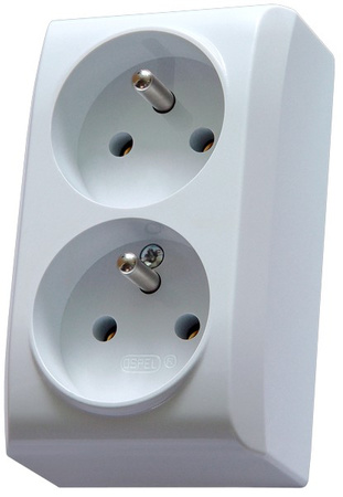 Ospel bis GN-2BC/00 Gniazdo podwójne z uziemieniem z funkcją niezamienności faz