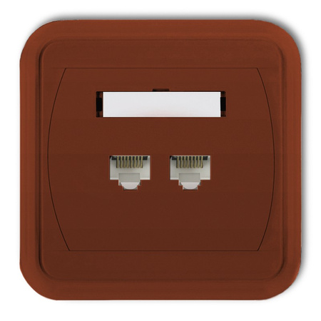 KARLIK LIZA 4GLK-2 Gniazdo komputerowe podwójne 2xRJ45