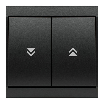 Łącznik roletowy p/t Luna, 10A, 250V, WP-10L, czarny