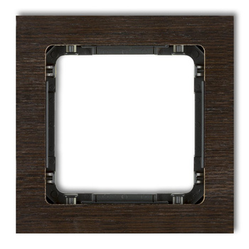 KARLIK DECO DRD-1G Ramka uniwersalna pojedyncza - efekt drewna (ramka wenge; spód czarny)