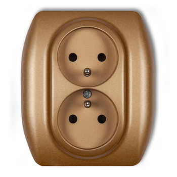 KARLIK TREND 8GP-2zp  Gniazdo podwójne z uziemieniem 2x(2P+Z) (przesłony torów prądowych)