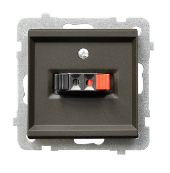 OSPEL SONATA GG-1R/m/40 Gniazdo głośnikowe pojedyncze czekoladowy