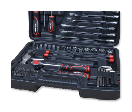 Top tools zestaw narzędzi 1/4'' 3/8'' 73szt. Klucze walizka