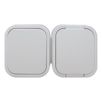 Łącznik n/t jednobiegunowy + Gniazdo pojedyncze 2P+Z B2, IP54, GWN-B2, biały