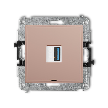 KARLIK ICON 62IGUSBBO-5 Mechanizm gniazda pojedynczego USB A-A 3.0, bez pola opisowego