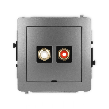 KARLIK DECO 11DGRCABO-2  Gniazdo podwójne RCA