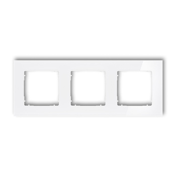 KARLIK ICON 0-0-IRSK-3 Ramka uniwersalna potrójna kwadratowa - efekt szkła (ramka: biała; spód: biały)