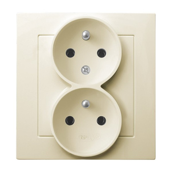 OSPEL AS GP-2GC/27 Gniazdo podwójne z/u, niezamienność faz, kompletne